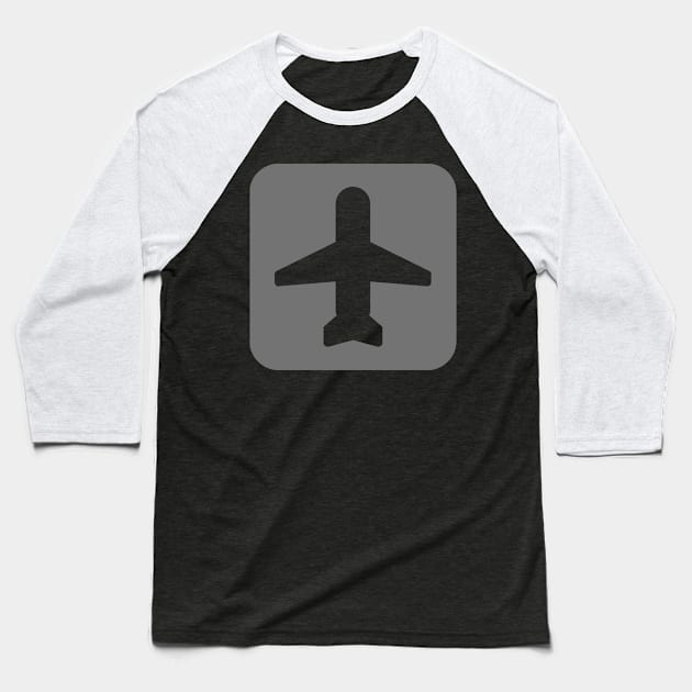 Plane Logo Design Baseball T-Shirt by Bazzar Designs